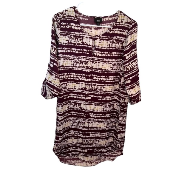 Mossimo Shift Dress Purple White Geometric - Picture 1 of 8